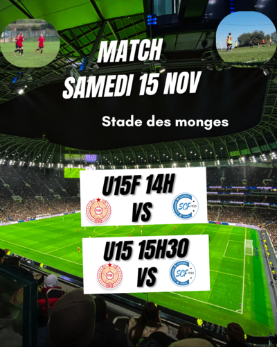 Affiche match FCQR 15 novembre 2025
