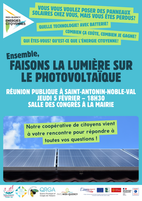 Affiche réunion publique photovoltaïque