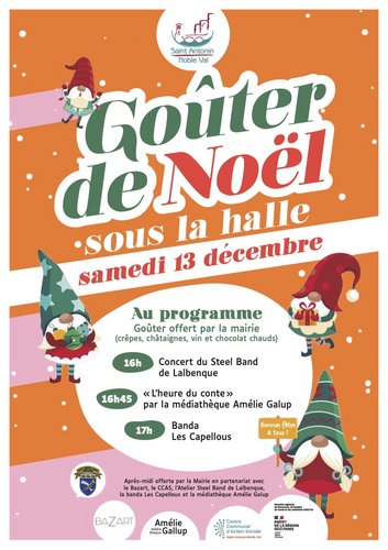 Affiche goûter de Noël Mairie 